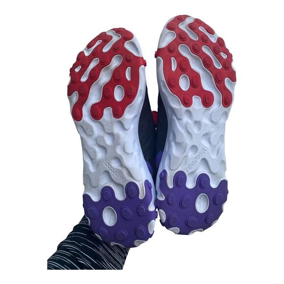 Nike React Element 55 Womenns 7.5 Black Red Purple CQ9903-001  Running Sneakers - Picture 10 of 16